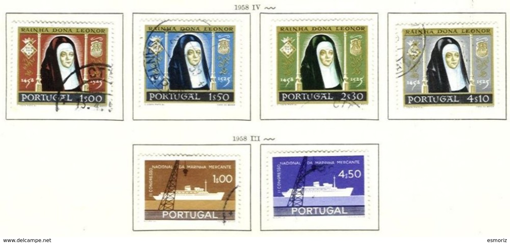 PORTUGAL, Commemoratives, AF 841-46 Yv 851-56, Used, F/VF, Cat. € 12 - Usati