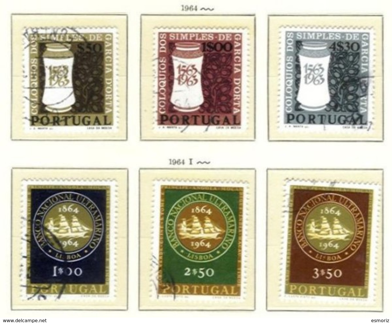 PORTUGAL, Commemoratives, AF 925-30 Yv 935-40, Used, F/VF, Cat. € 13 - Oblitérés