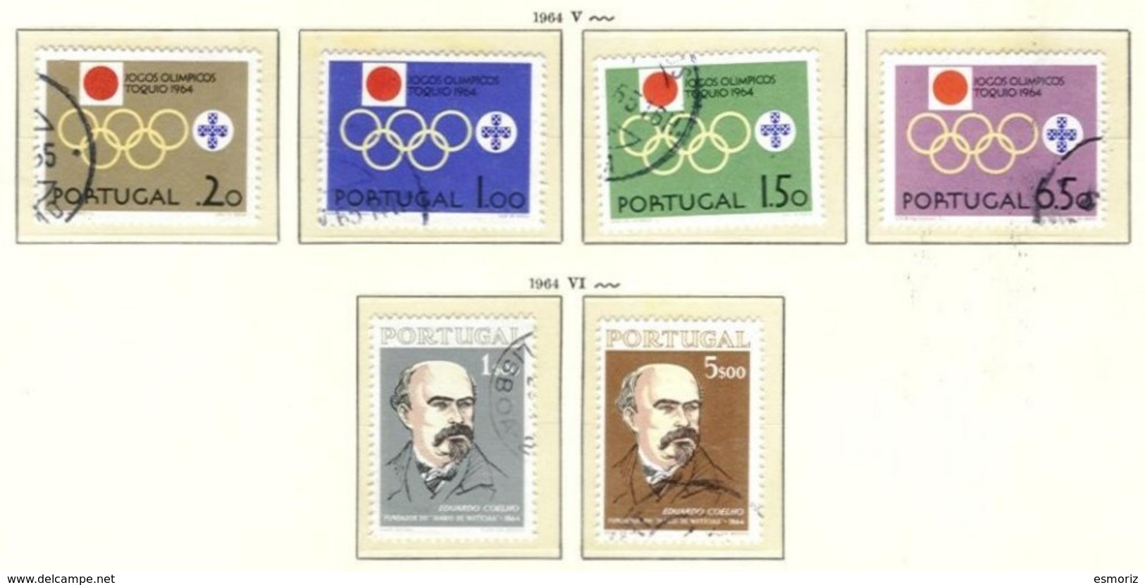 PORTUGAL, Commemoratives, AF 939-44 Yv 949-54, Used, F/VF, Cat. € 9 - Oblitérés