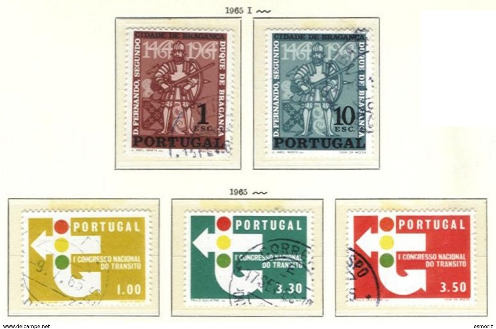 PORTUGAL, Commemoratives, AF 945-49 Yv 955-59, Used, F/VF, Cat. € 12 - Oblitérés