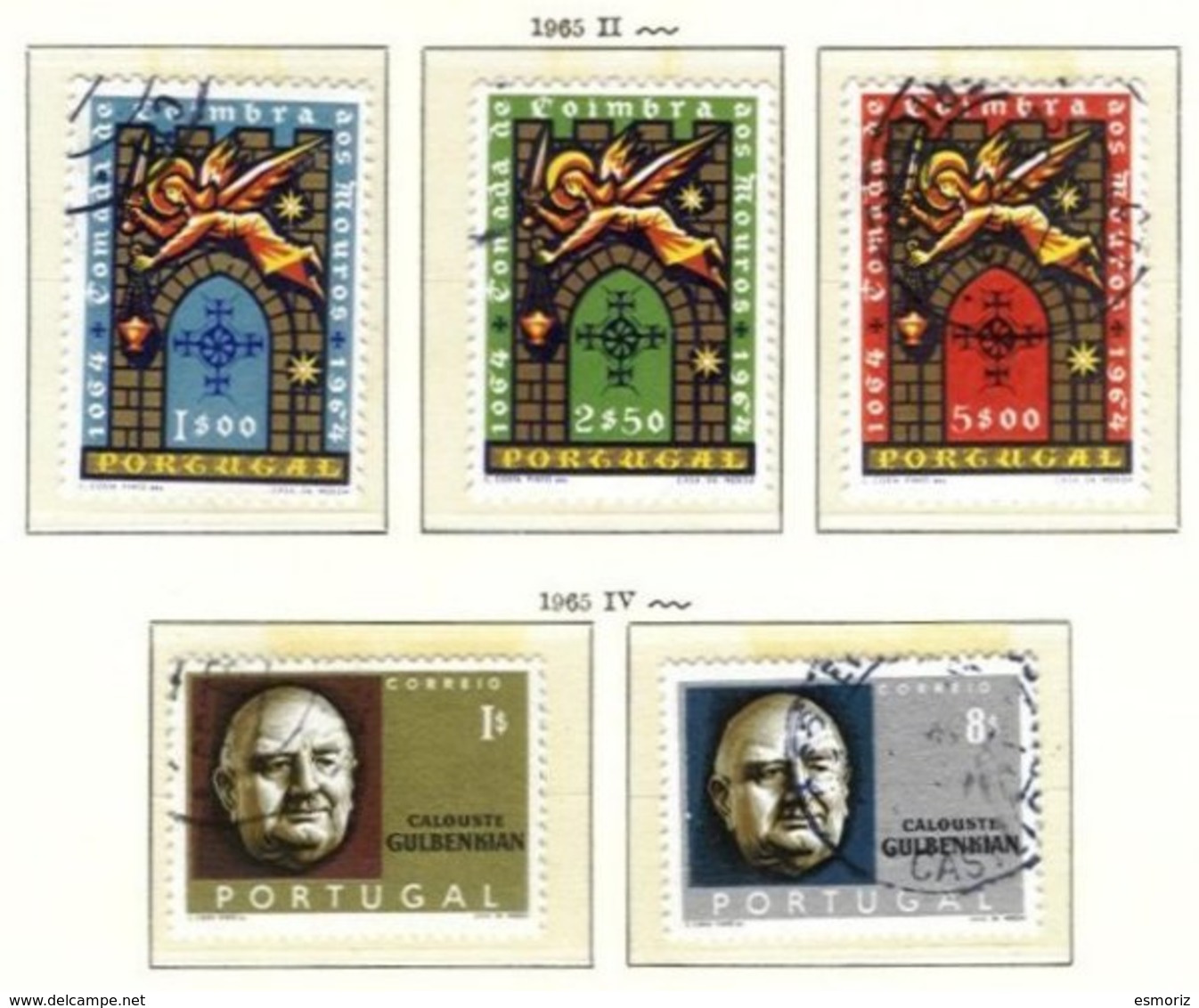 PORTUGAL, Commemoratives, AF 950-52, 956-57; Yv 960-62, 966-67, Used, F/VF, Cat. € 9 - Oblitérés