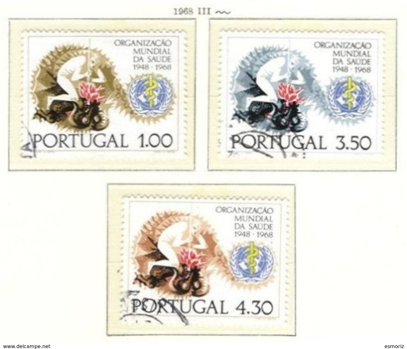 PORTUGAL, Commemoratives, AF 1028-30 Yv 1038-40, Used, F/VF, Cat. € 13 - Used Stamps