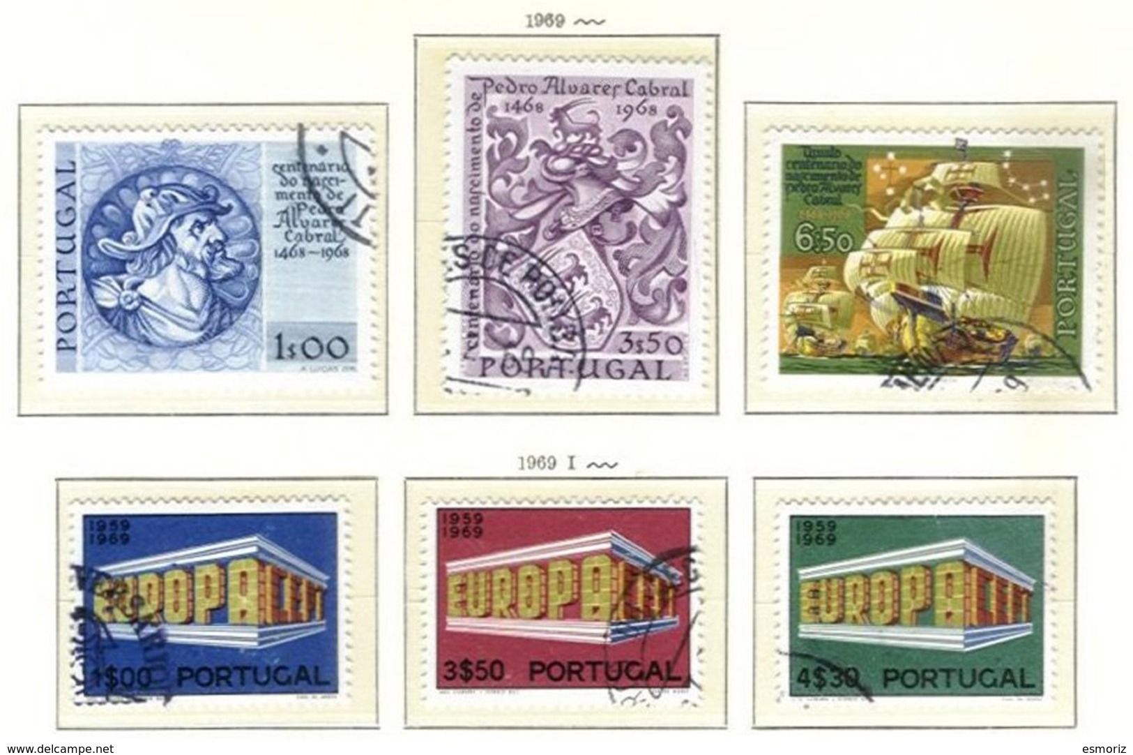 PORTUGAL, Commemoratives, AF 1038-43 Yv 1048-53, Used, F/VF, Cat. € 22 - Oblitérés