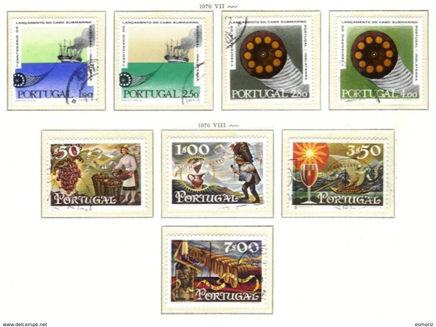 PORTUGAL, Commemoratives, AF 1083-90 Yv 1093-100, Used, F/VF, Cat. € 11 - Oblitérés