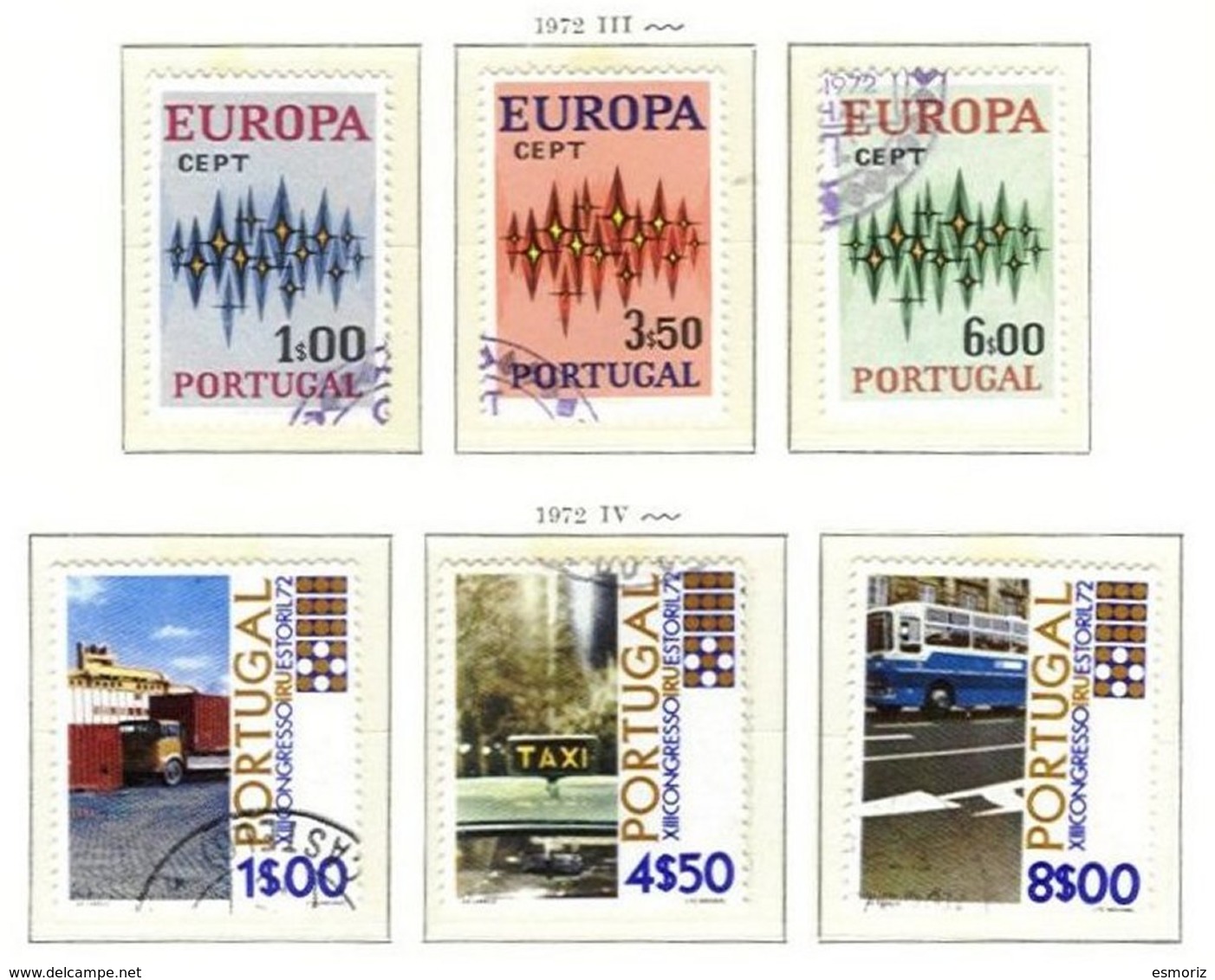 PORTUGAL, Commemoratives, AF 1152-57 Yv 1150-55, Used, F/VF, Cat. € 9 - Oblitérés