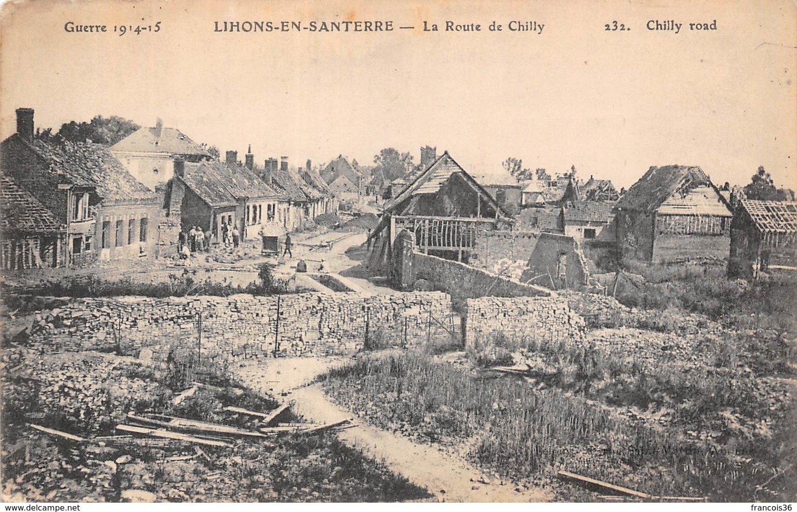 Lot de 13 CPA de Lihons en Santerre (80) Guerre 14 - 18