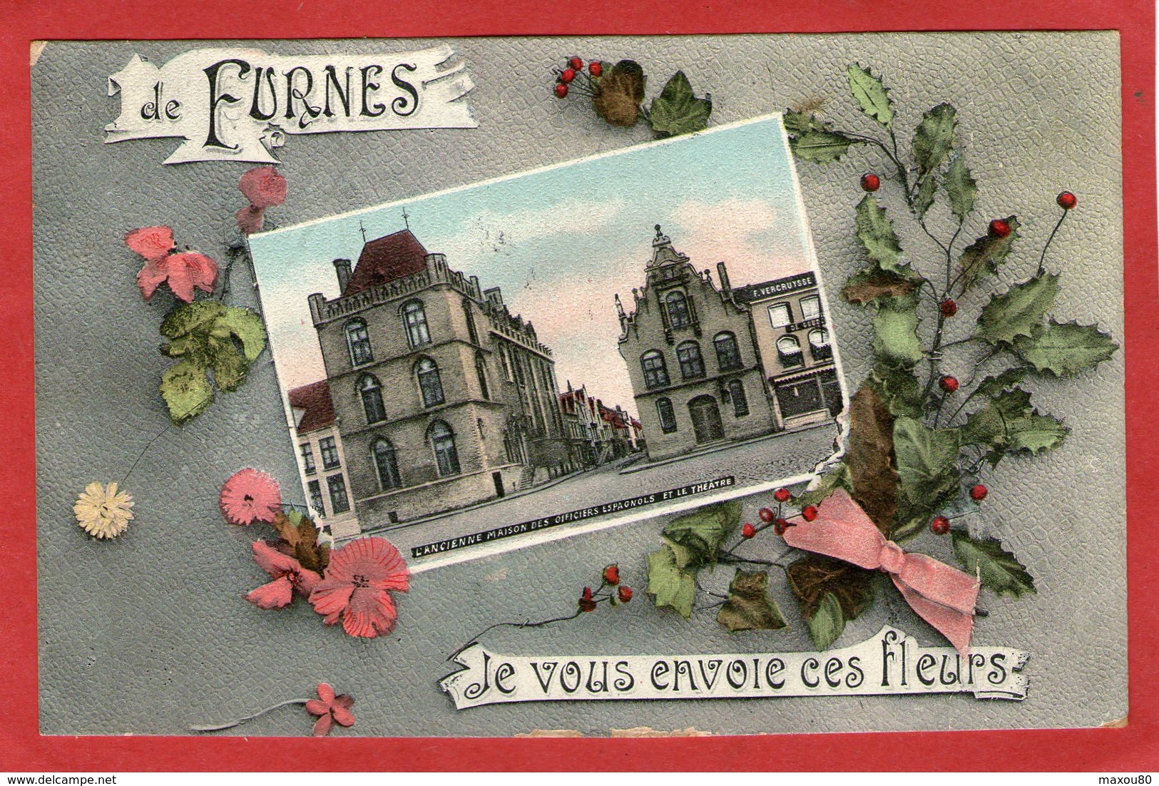 Je Vous Envoie Ces Fleurs De FURNES -  1906 - - Veurne