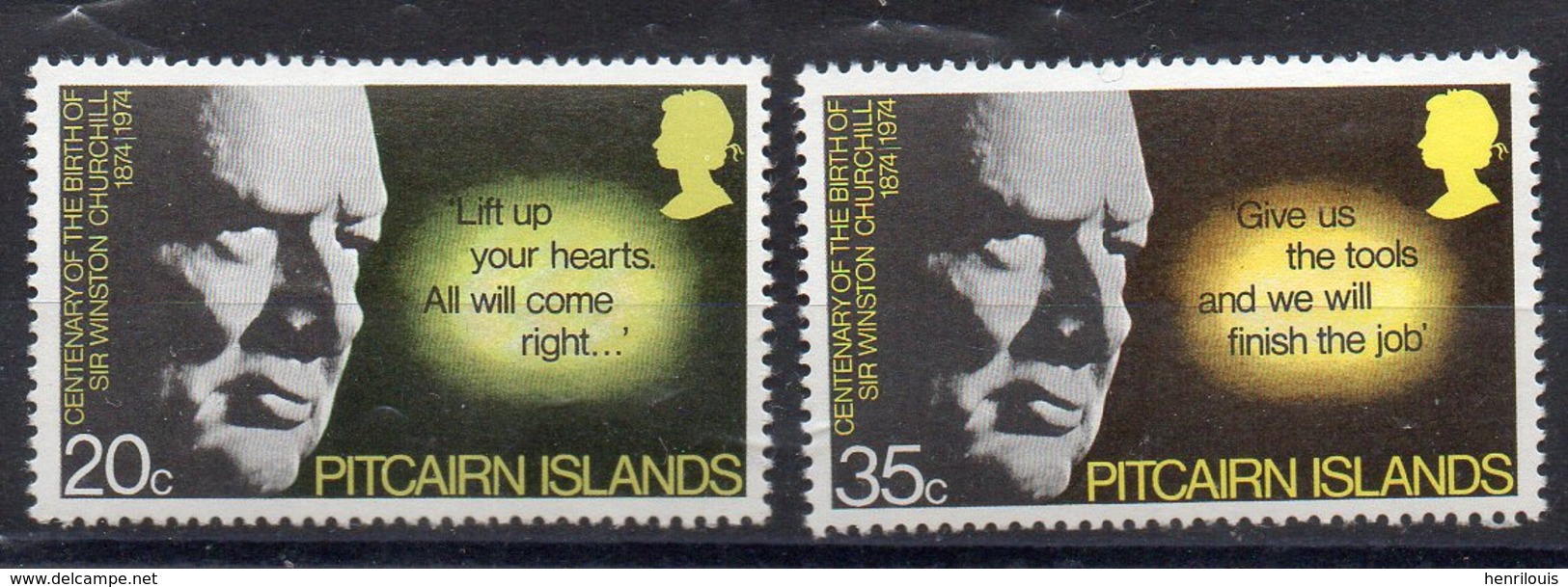 PITCAIRN  Timbres Neufs ** De1974  ( Ref 2555 ) Churchill - Pitcairn