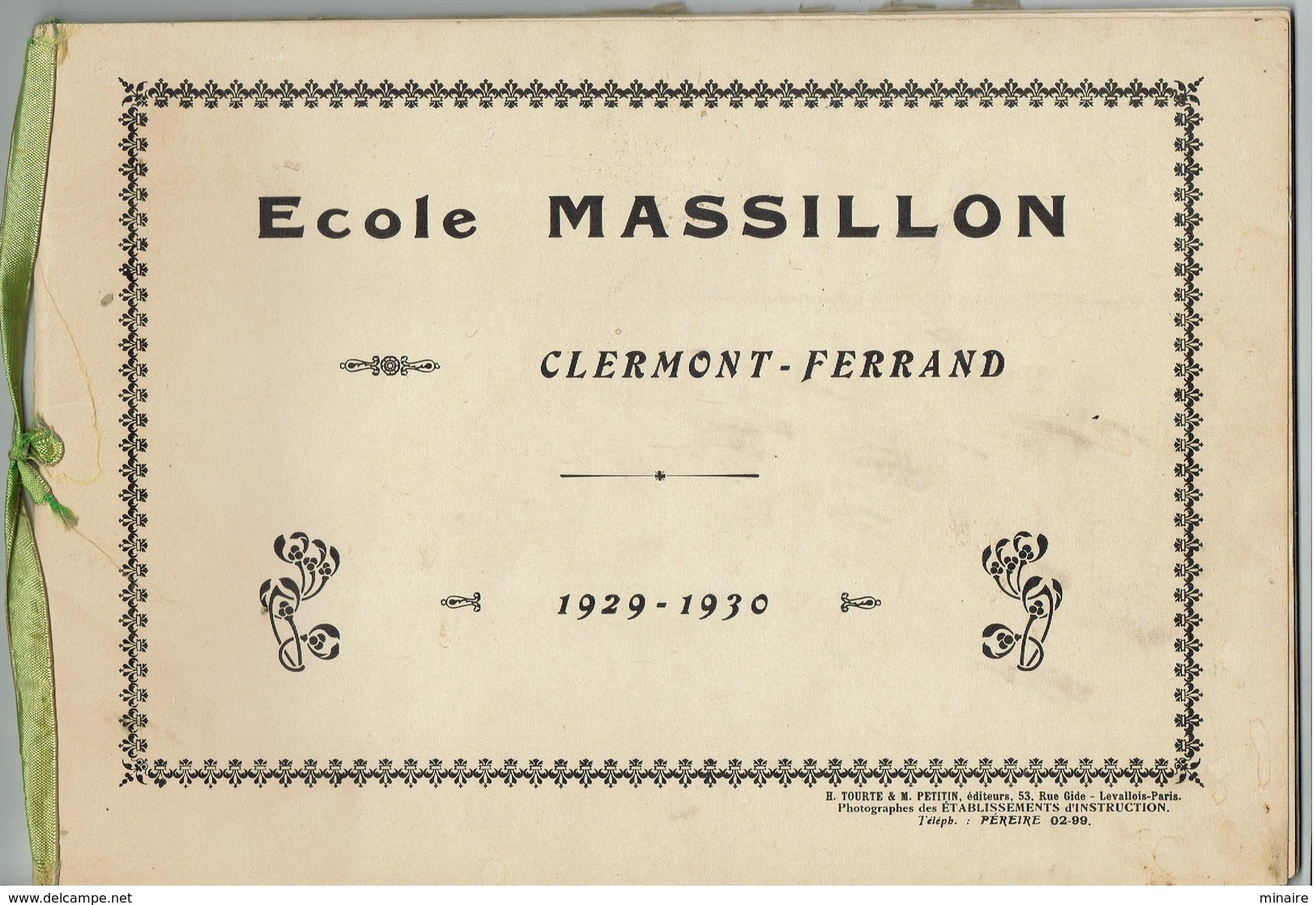 CLERMONT FERRAND - Collège Massillon Album Relié /année 1929/1930 , 24 Photos Originales Format 16x 23 - Clermont Ferrand