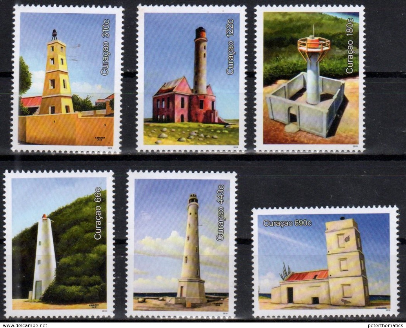 CURACAO, 2018, MNH, LIGHTHOUSES,6v - Phares