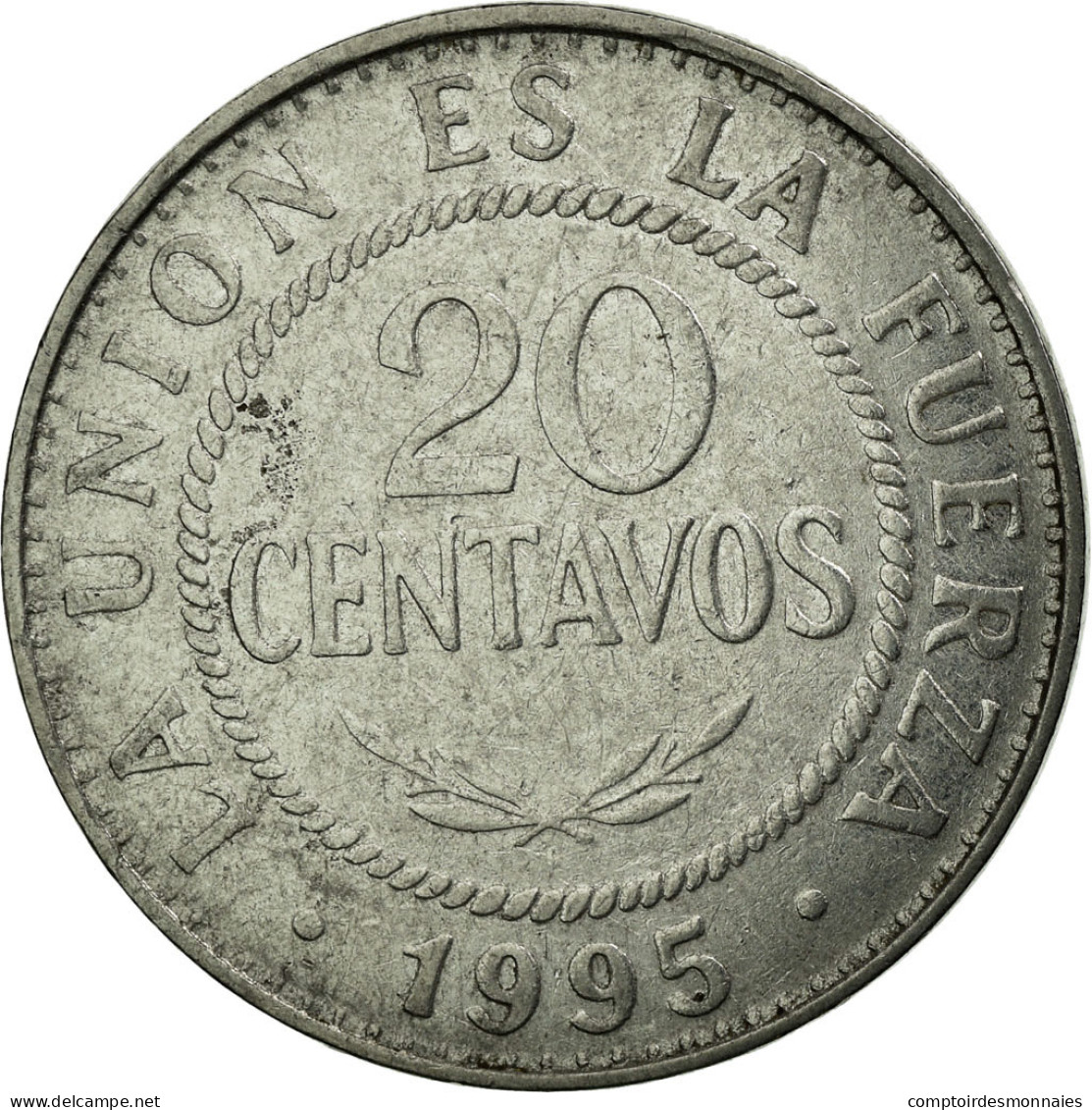 Monnaie, Bolivie, 20 Centavos, 1995, TTB, Stainless Steel, KM:203 - Bolivie