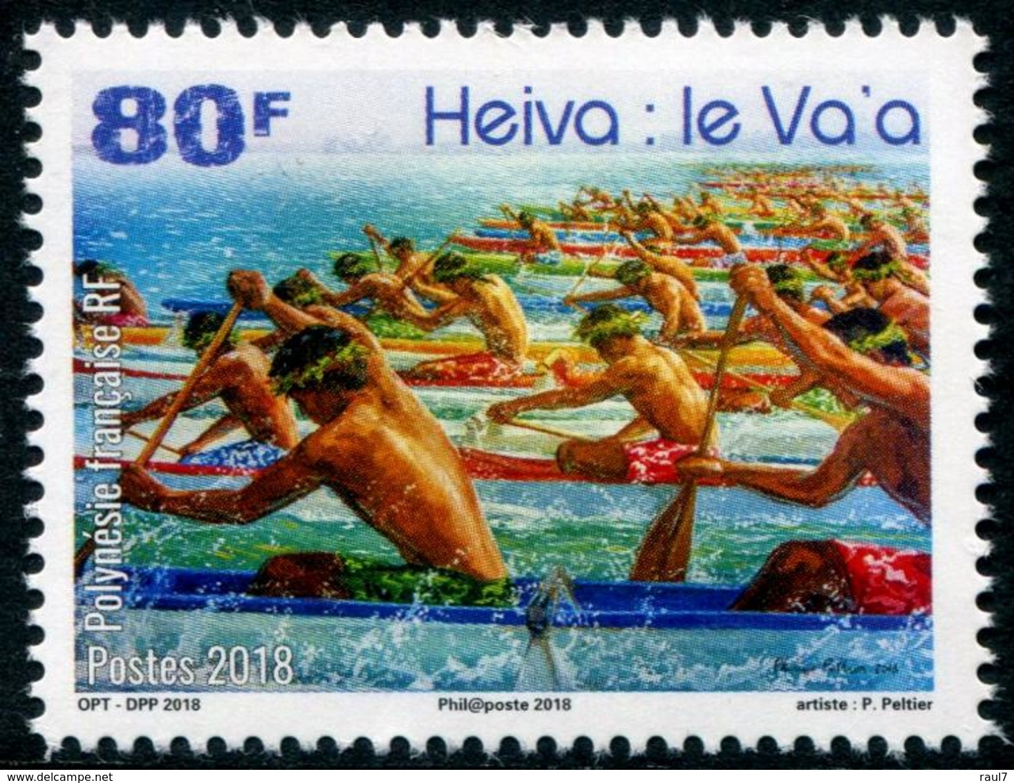 Polynésie Française 2018 - Heiva, Le Va'a, Course De Pirogues - 1 Val Neufs // Mnh - Unused Stamps
