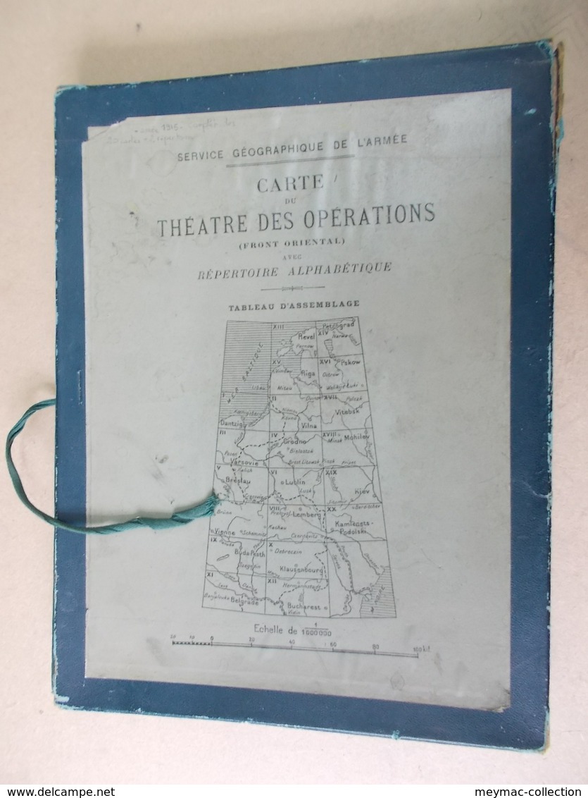 WWI GGI 1914 1918 CARTE DU THEATRE DES OPERATIONS FRONT ORIENT Service Des Armée 1915 RUSSIE POLOGNE Varsovie Kiev 14 18 - War 1914-18