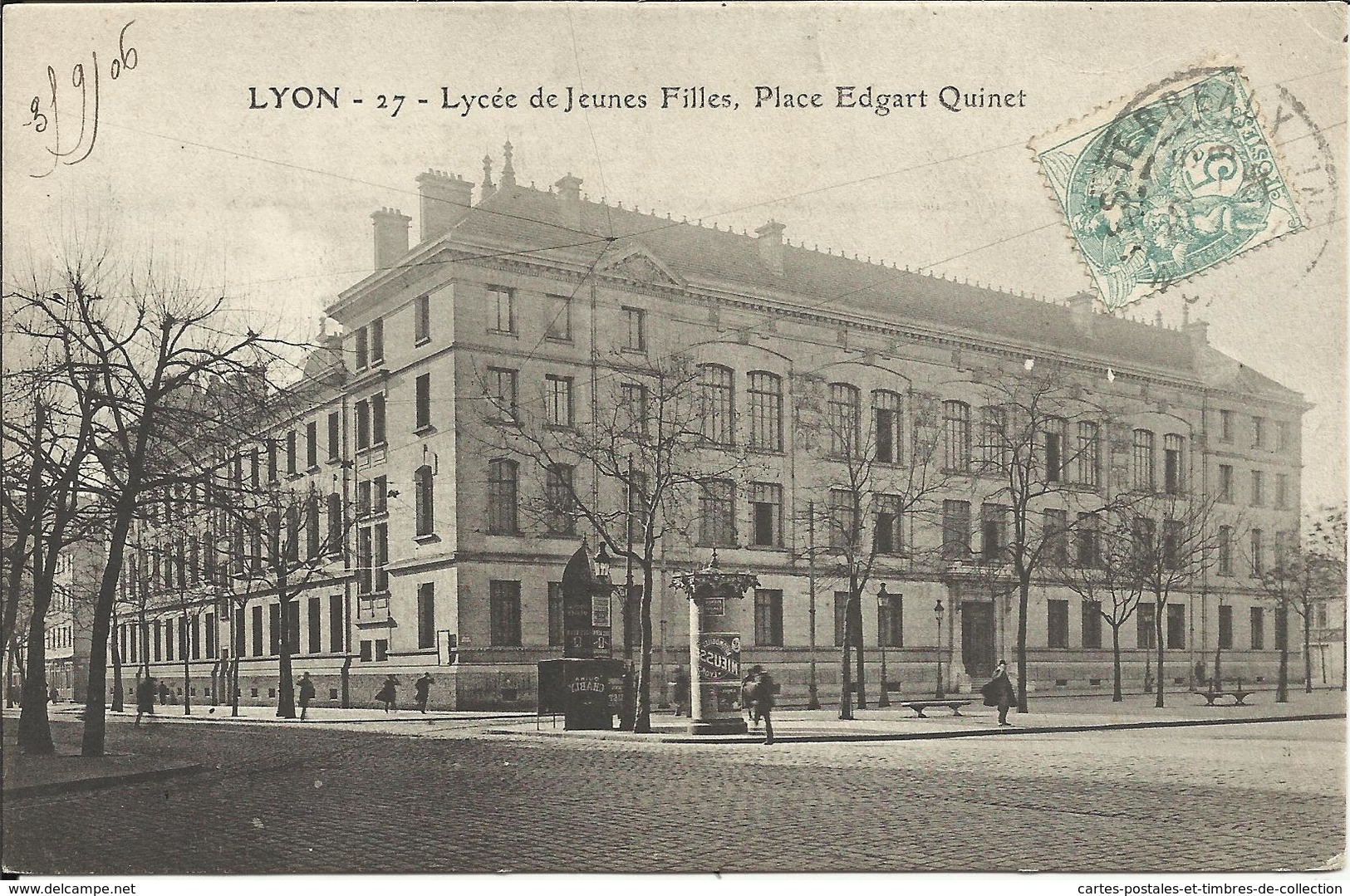 LYON , Lycée De Jeunes Filles , Place Edgart Quinet, 1906 , CPA ANIMEE - Autres & Non Classés