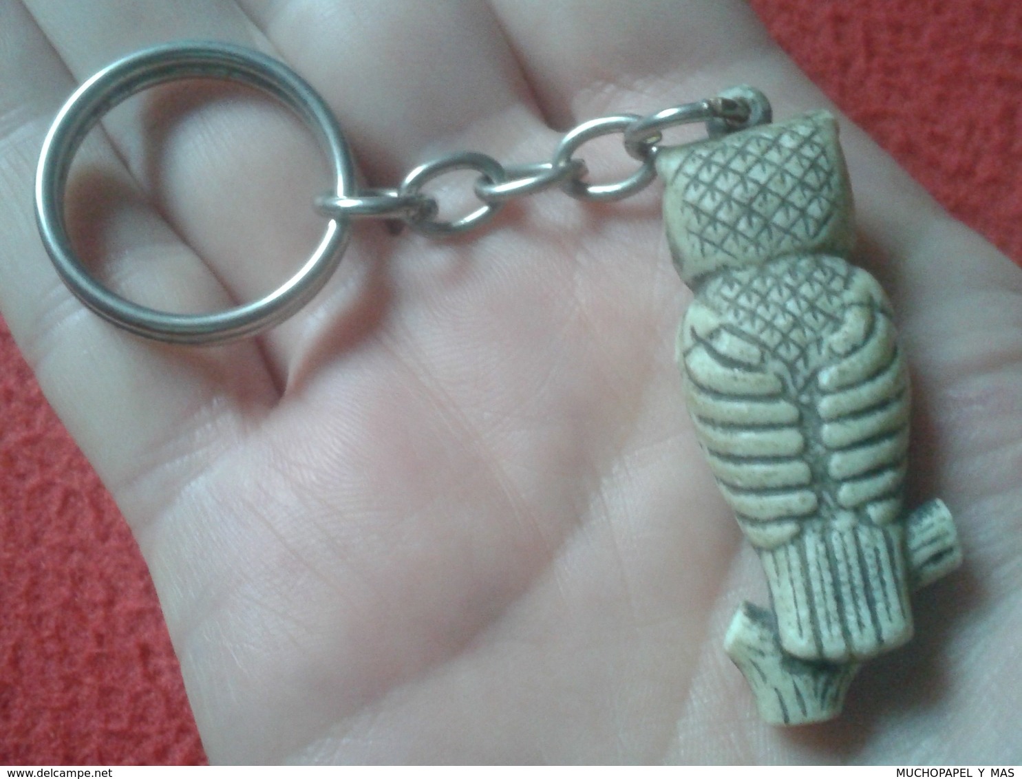 ANTIGUO LLAVERO OLD KEYRING PORTE-CLÉS KEYCHAIN BUHO LECHUZA CÁRABO O SIMILAR OWL HIBOU GUFO EULE AVES NOCTURNAS VER FOT - Otros & Sin Clasificación