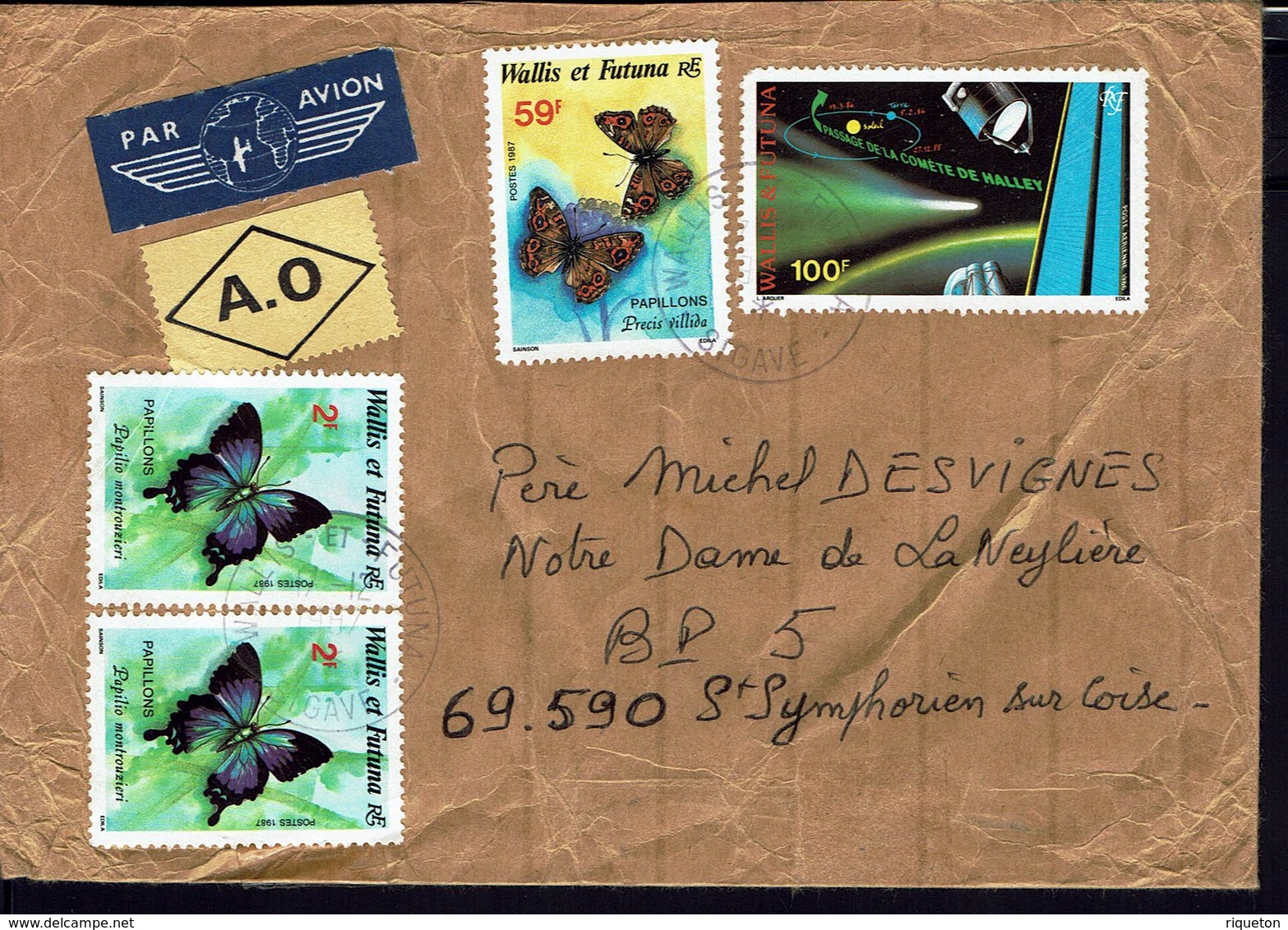 WALLIS-ET-FUTUNA - Enveloppe De Sigave Pour Saint Symphorien Sur Coise - B/TB - - Lettres & Documents