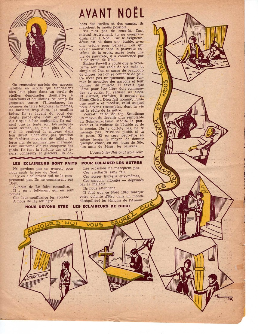 SCOUTISME REVUE MENSUELLE N°235 SCOUTS NOVEMBRE DÉCEMBRE 1948 ILL JOUBERT? FORGET BERNADAC JOUETS NOEL - Autres & Non Classés