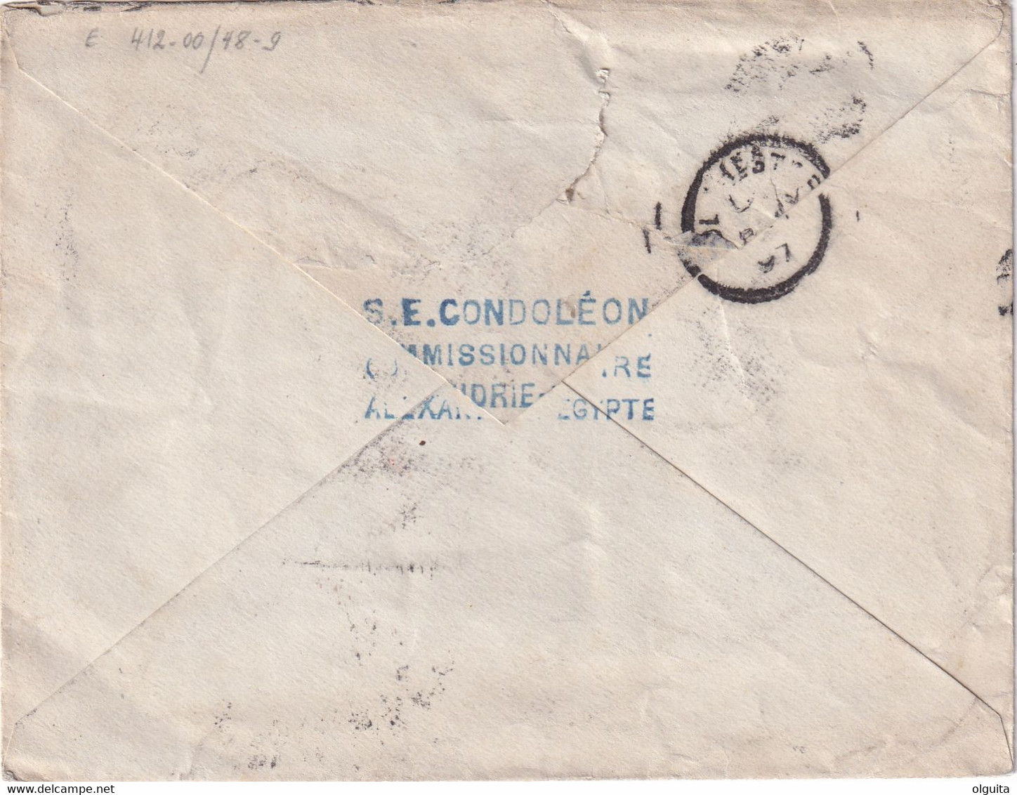 215/27 - EGYPTE Entier Postal + 5 TP De La Rue ALEXANDRIE1897 Vers UK - TB Affranchissement RECOMMANDE3 Piastres - 1866-1914 Khédivat D'Égypte
