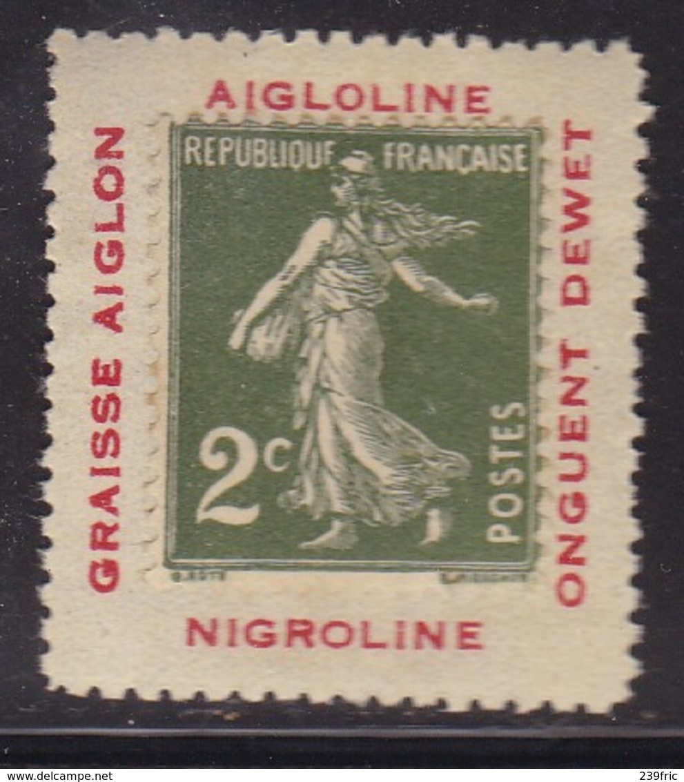 PUBLICITE PORTE-TIMBRES SEMEUSE 2C "AIGLOLINE" NEUF - Other & Unclassified