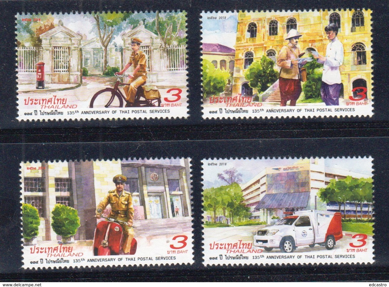 3.- THAILAND 2018 135th Anniversary Of Thai Postal Services - Tailandia