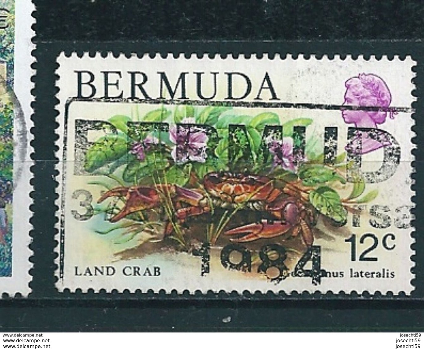 N° 358  Mich Crustacés Land Crab Timbre Des Bermudes 1979 Oblitéré BERMUDA Crabe - Bermudes