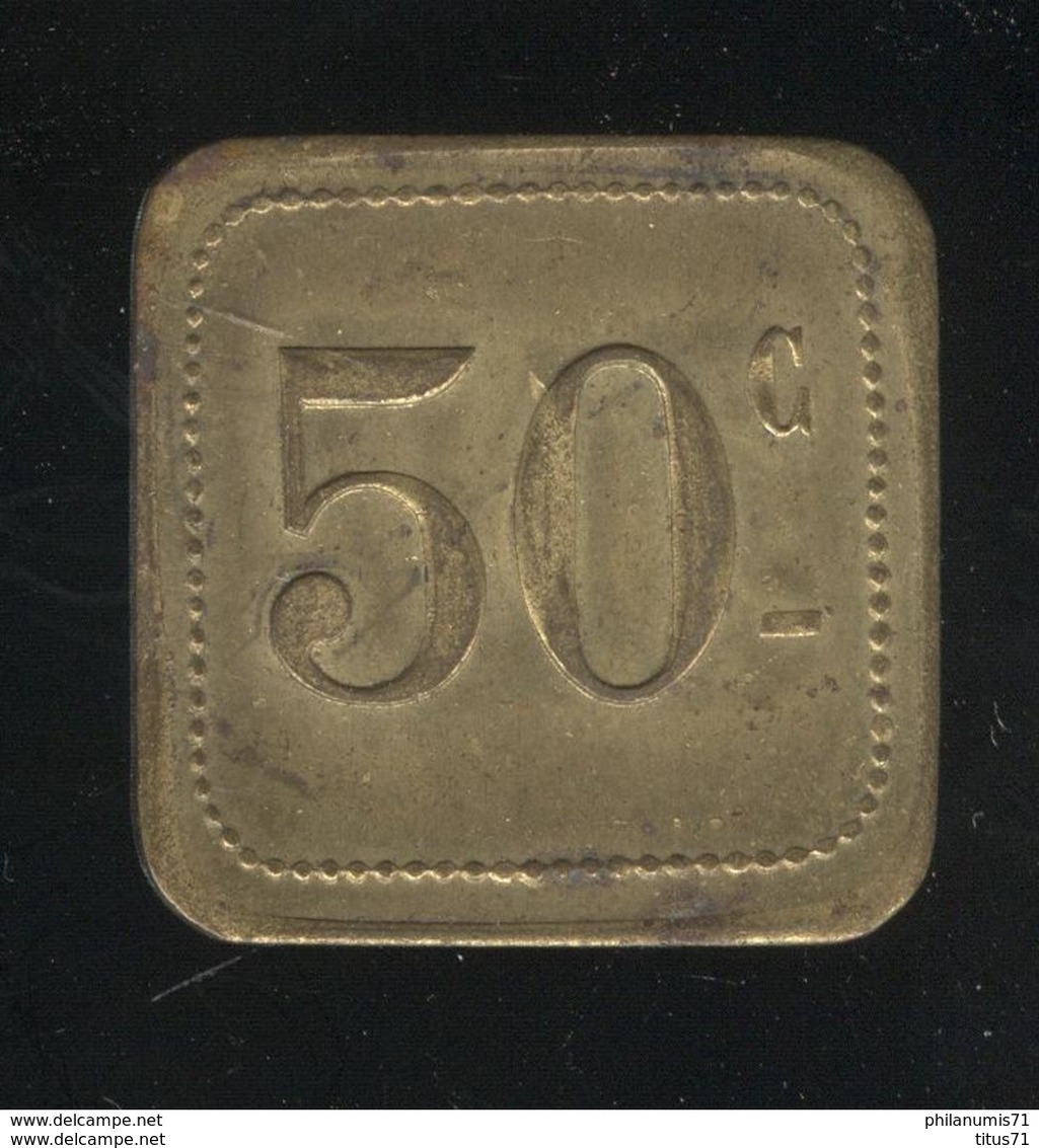 Jeton 50 C Carré - Monétaires / De Nécessité