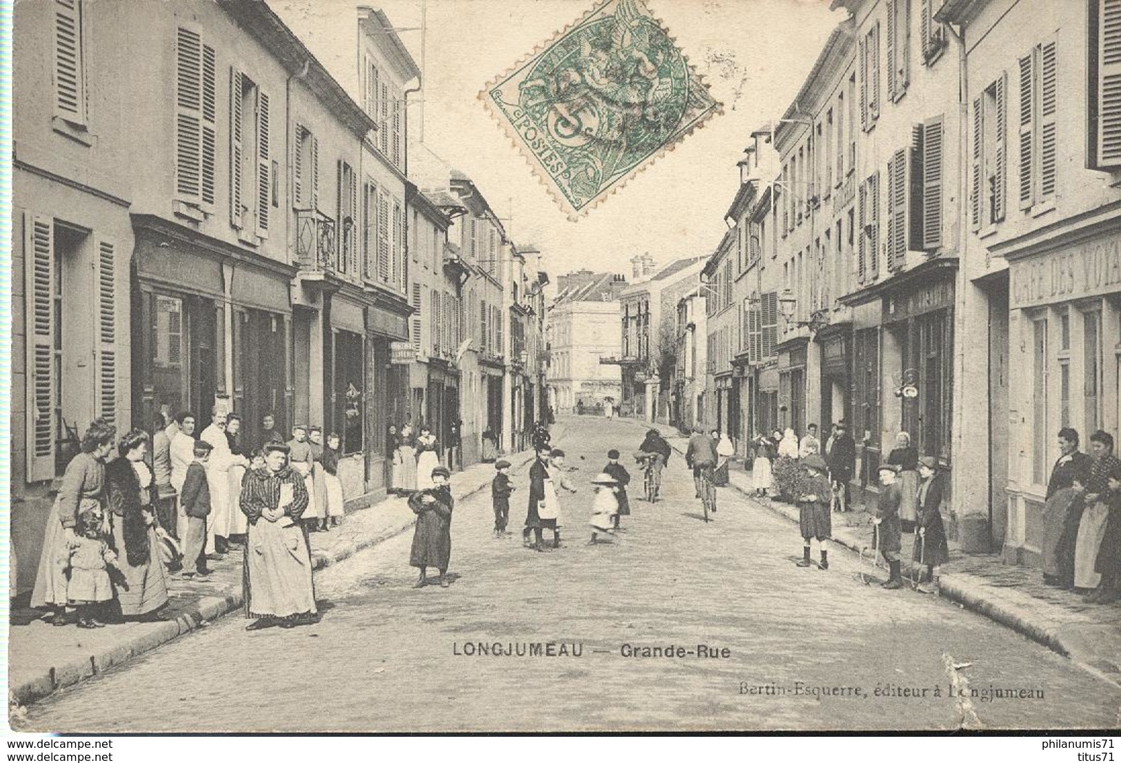 CPA  Longjumeau - Grande Rue -  Circulée 1907 - Longjumeau