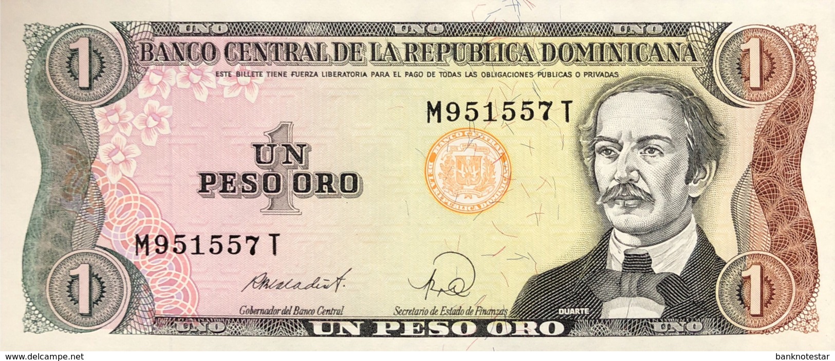 Dominican Republic 1 Peso, P-126c (1988) - UNC - Dominicana