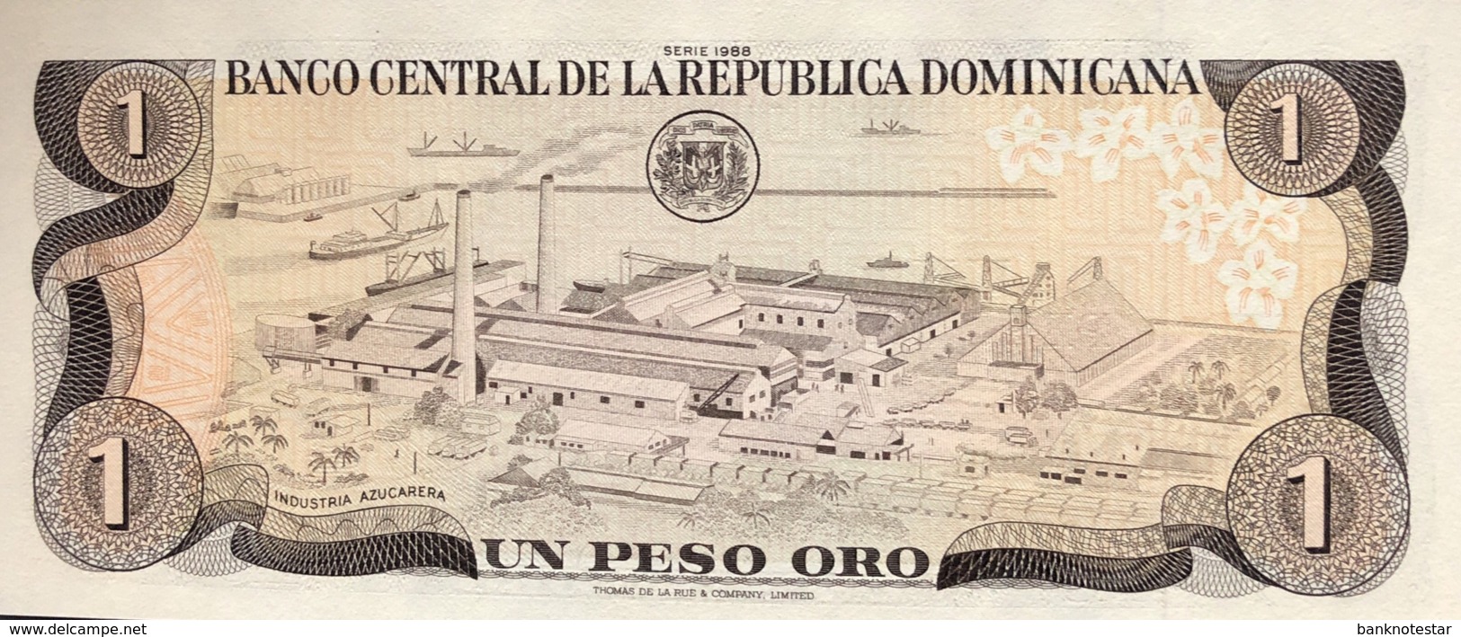 Dominican Republic 1 Peso, P-126c (1988) - UNC - Dominicana