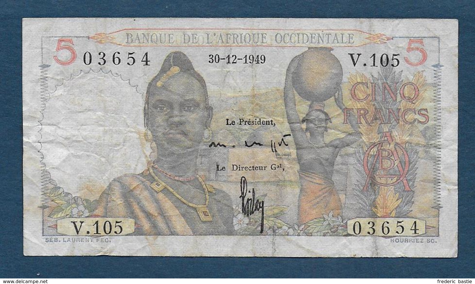 Banque Afrique Occidentale - BILLET De  5 F  Du  30 - 12 - 1949 - Autres - Afrique