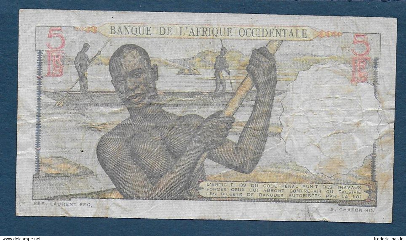 Banque Afrique Occidentale - BILLET De  5 F  Du  30 - 12 - 1949 - Autres - Afrique