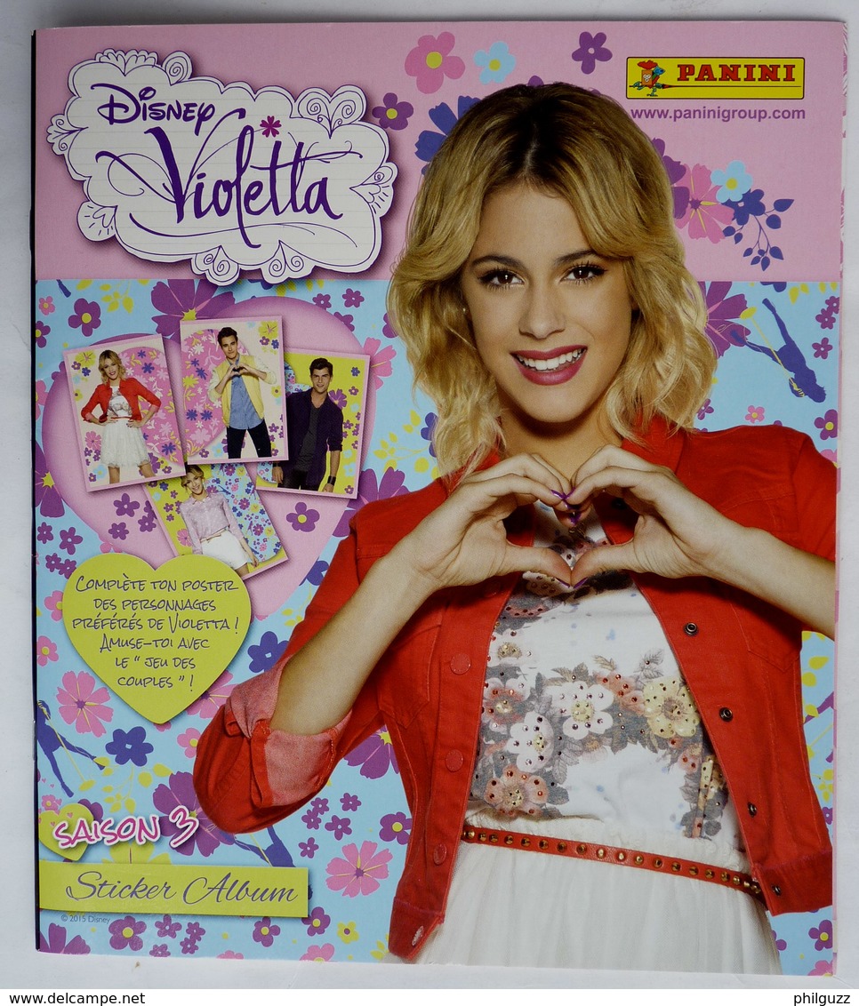 ALBUM D'IMAGES PANINI VIOLETTA 5 DISNEY Saison 3 2015 - VIDE Avec Son Poster Central - Autres & Non Classés