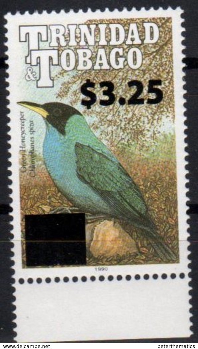 TRINIDAD AND TOBAGO, 2017, MNH, BIRDS,  OVERPRINT, 1v , SCARCE - Other & Unclassified