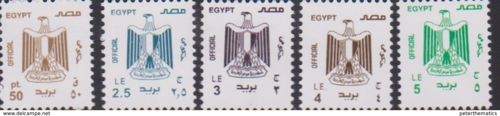EGYPT , 2018, MNH, OFFICIALS, BIRDS, EAGLES, 5v - Other & Unclassified