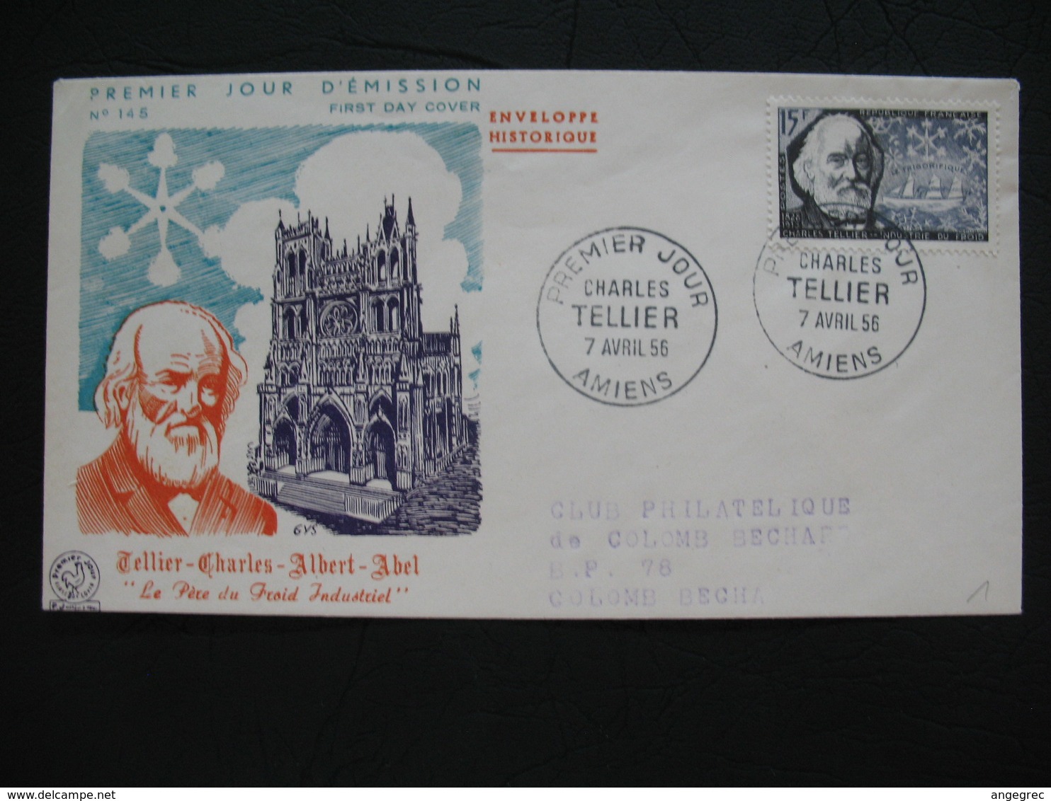 FDC  1956    N° 1056  Charles Tellier Et Navire Frigorifique   à Voir - 1950-1959