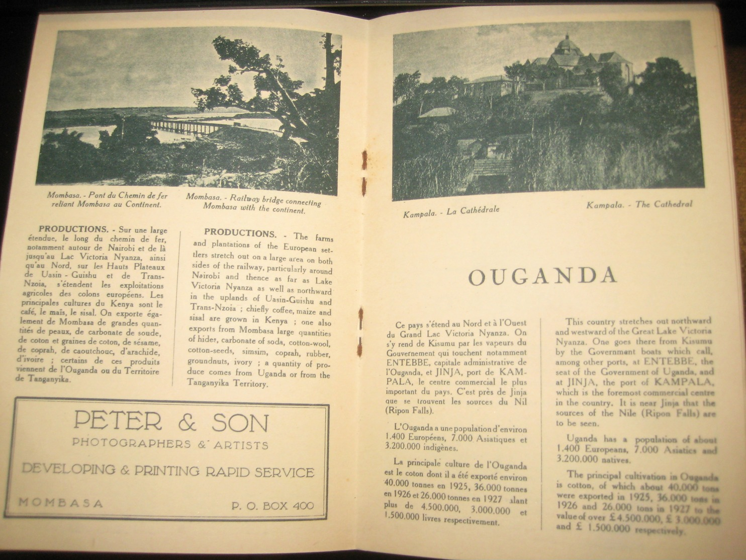 8187- 2018   LIVRET 1929 DES MESSAGERIES MARITIMES LECONTE DE LISLE MOMBASA-ZANZIBAR-DAR.ES.SALAM- - Autres & Non Classés