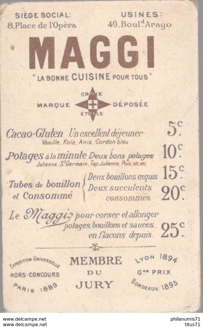 Chromo Maggi - La Bonne Cuisine Pour Tous - Circa 1900 - Autres & Non Classés