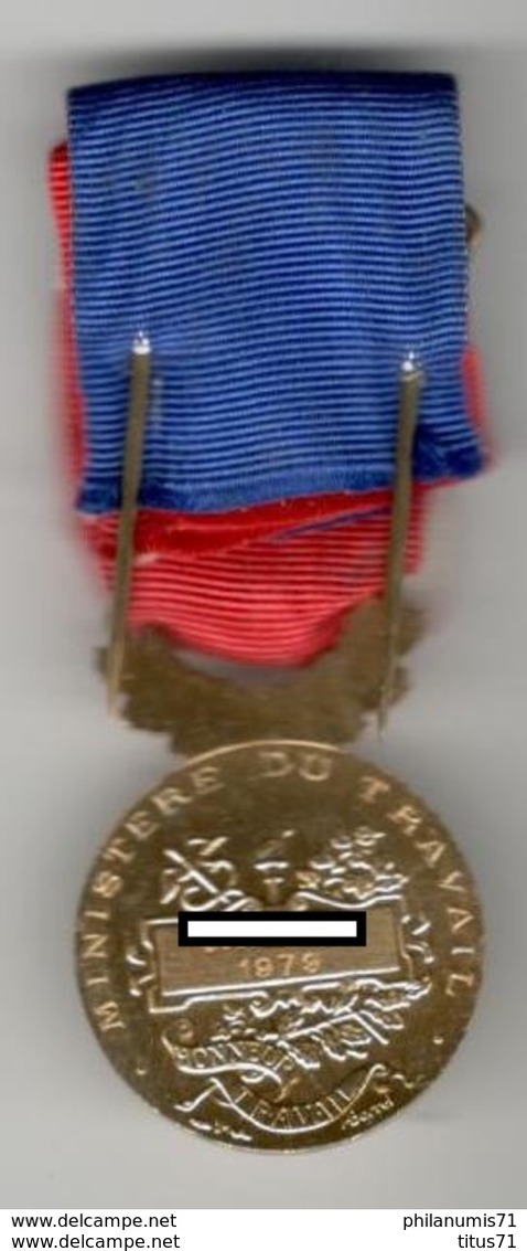 Médaille Du Travail - Attribuée 1979 - Poinçon 1* - France