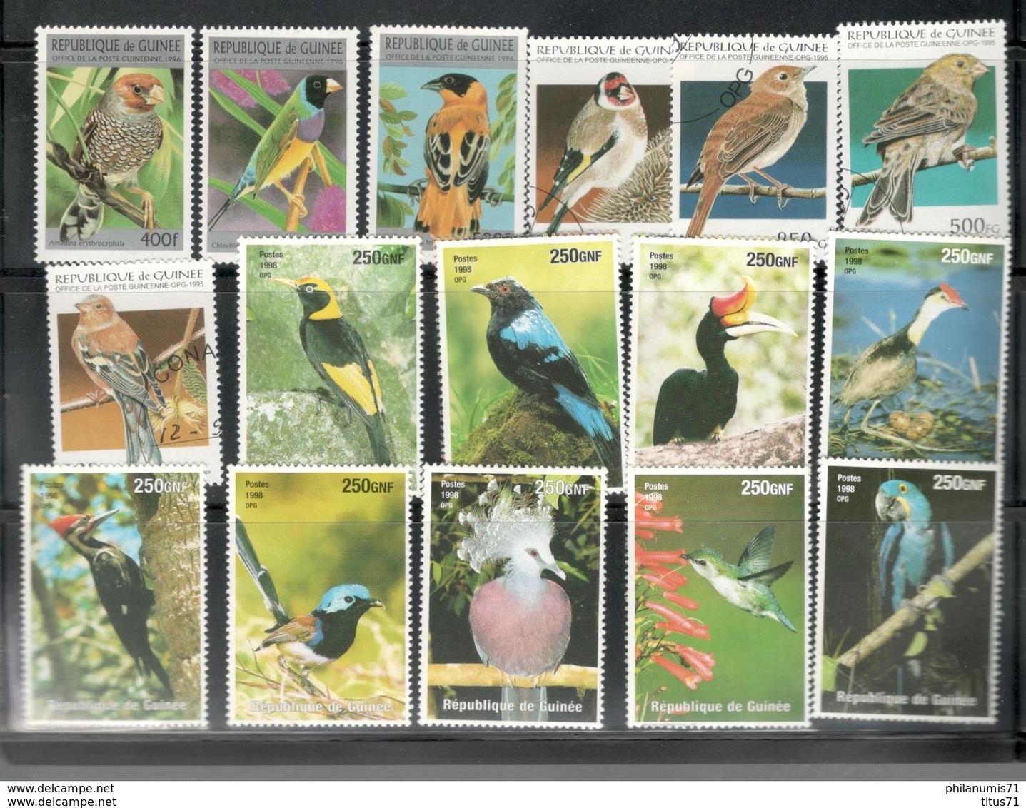 Lot De Timbres Guinée Thème Oiseaux - 5 Photos - Collections, Lots & Series