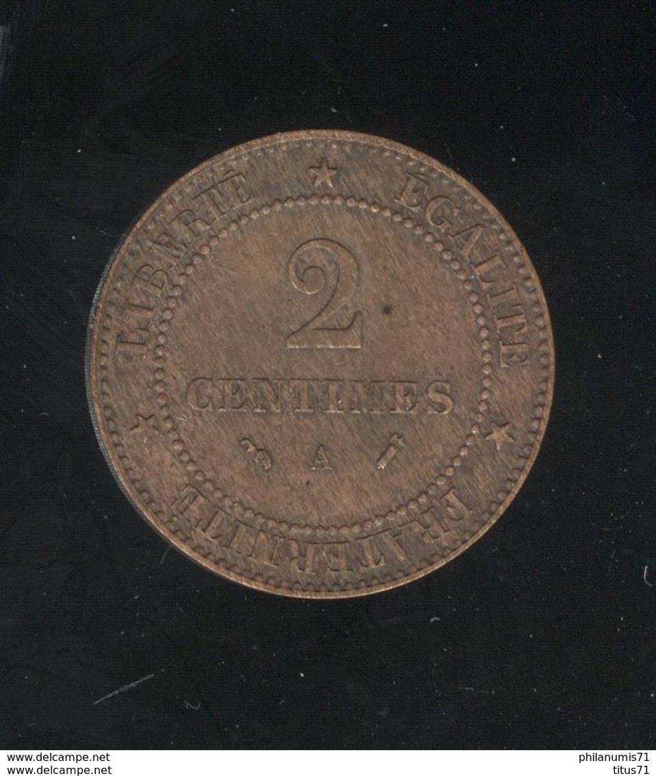 2 Centimes France 1892 A TTB - Andere & Zonder Classificatie