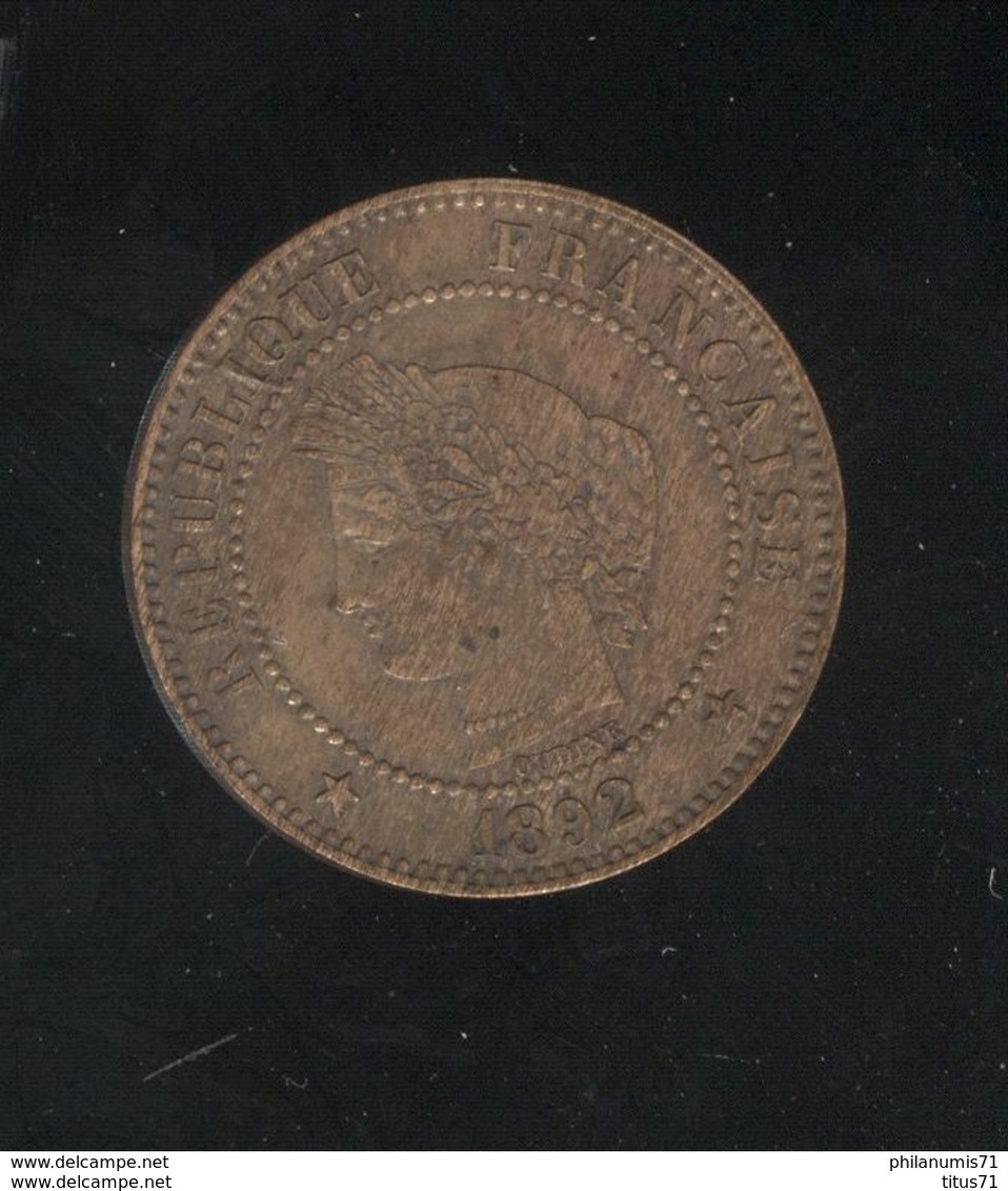 2 Centimes France 1892 A TTB - Sonstige & Ohne Zuordnung