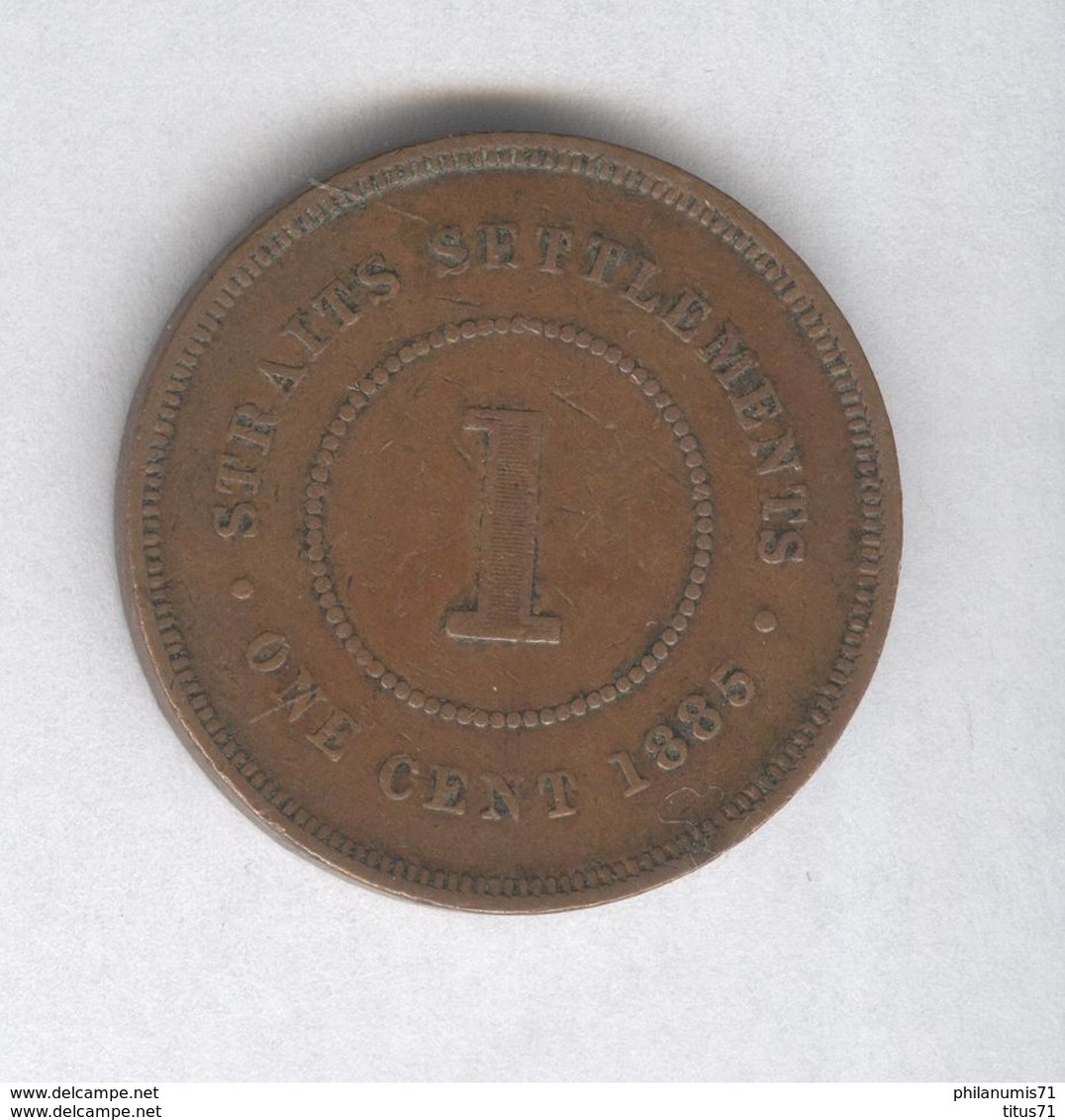 1 Cent Etablissements Des Détroits / Straits Settlements 1885 - TTB+ - Sonstige – Asien