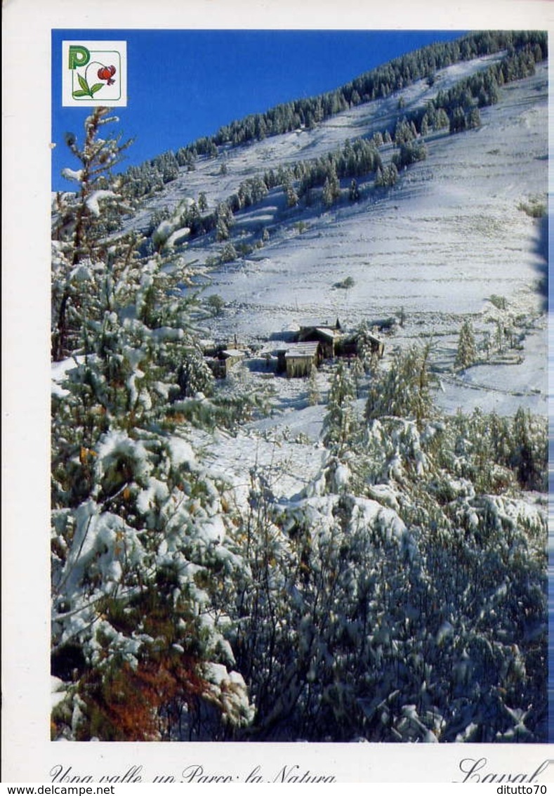 Parco Naturale Val Troncea - Laval Sotto Una Nevicata Precoce - Formato Grande Viaggiata – E 9 - Other & Unclassified