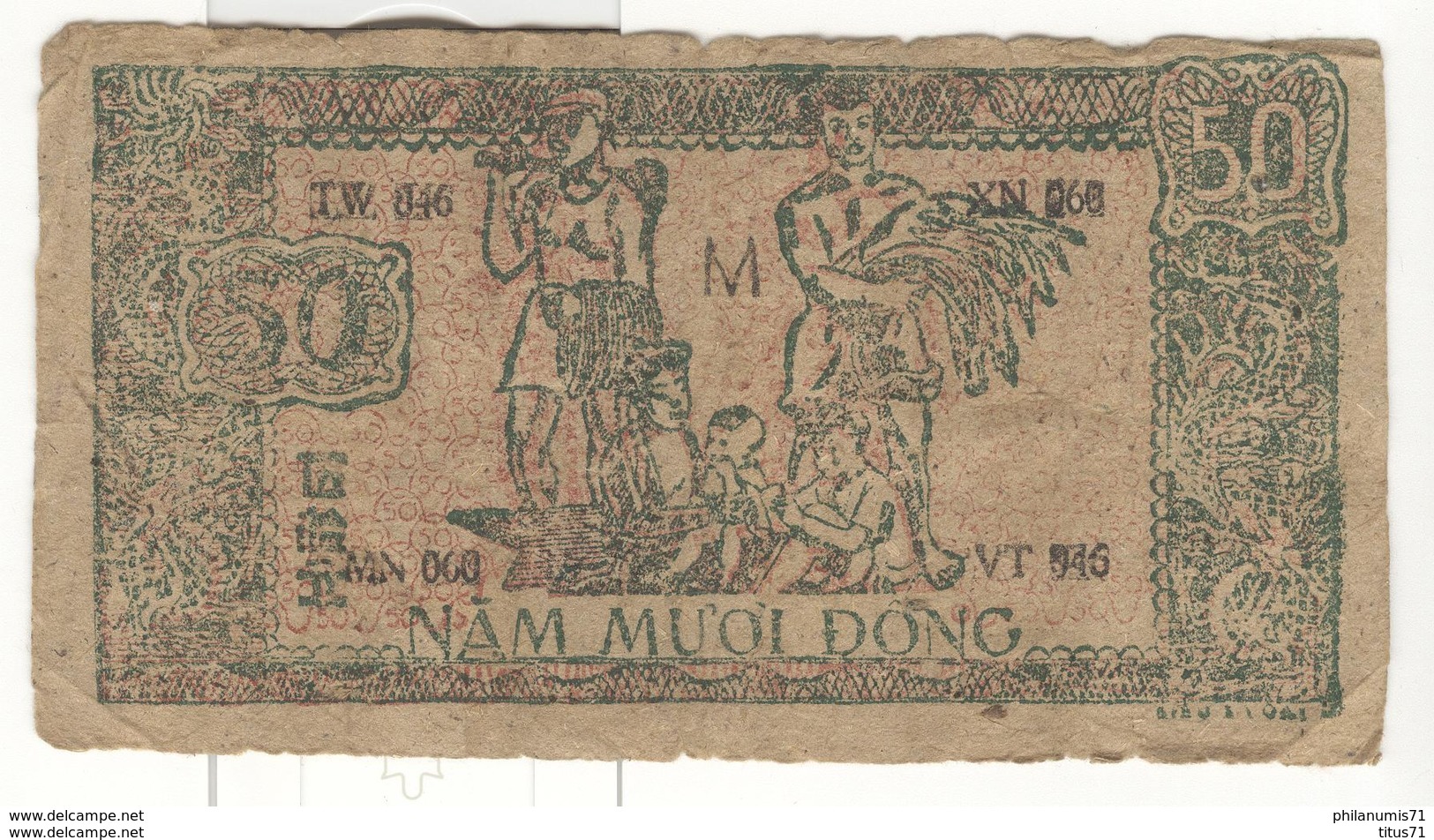 Billet Viet Minh 50 Dong - Indochine Française - 1948-1949 - Viêt-Nam