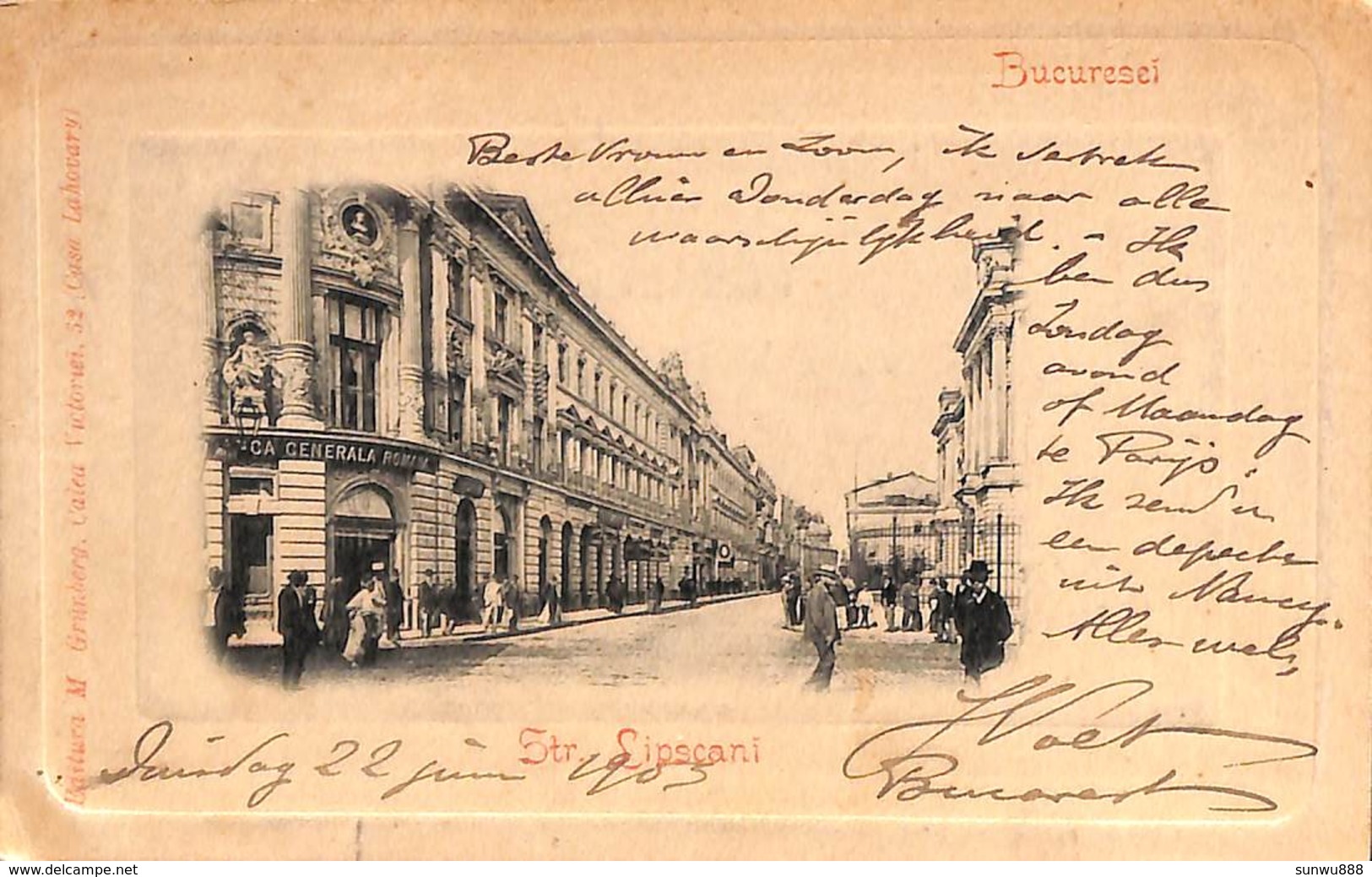 Romania - Bucharest - Bucuresei - Str Lipscani (Edit. Grünber, 1903) - Roumanie