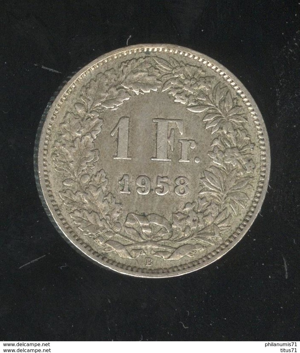 1 Franc Suisse / Switzerland 1958 TTB - Other & Unclassified