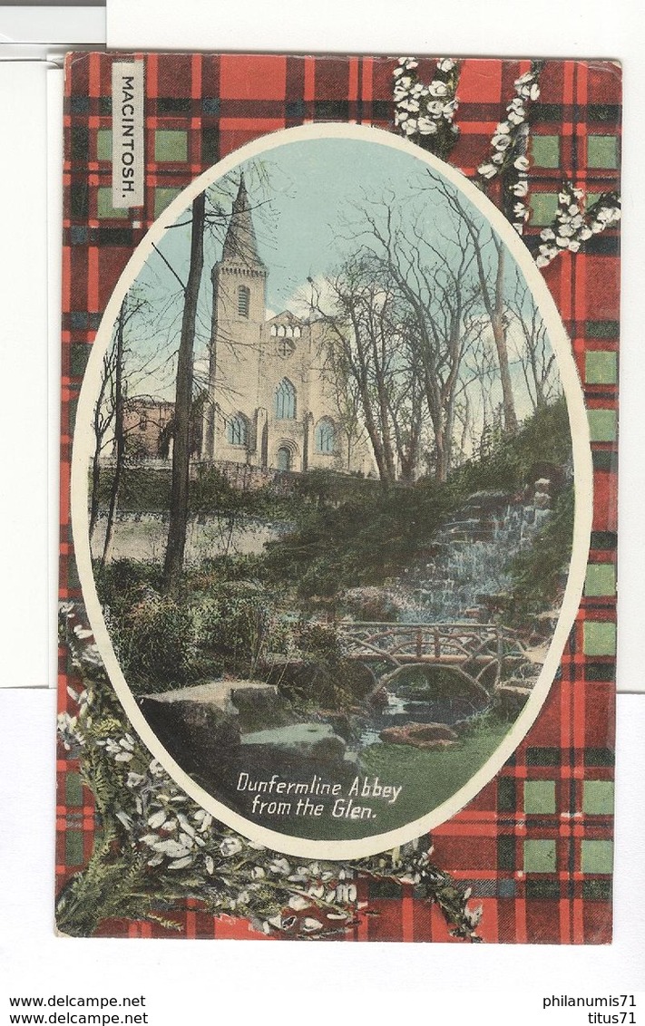 CPA Ecosse - Dunfermline Abbey From The Glen - Tartan Macintosh - Non Circulée - Fife