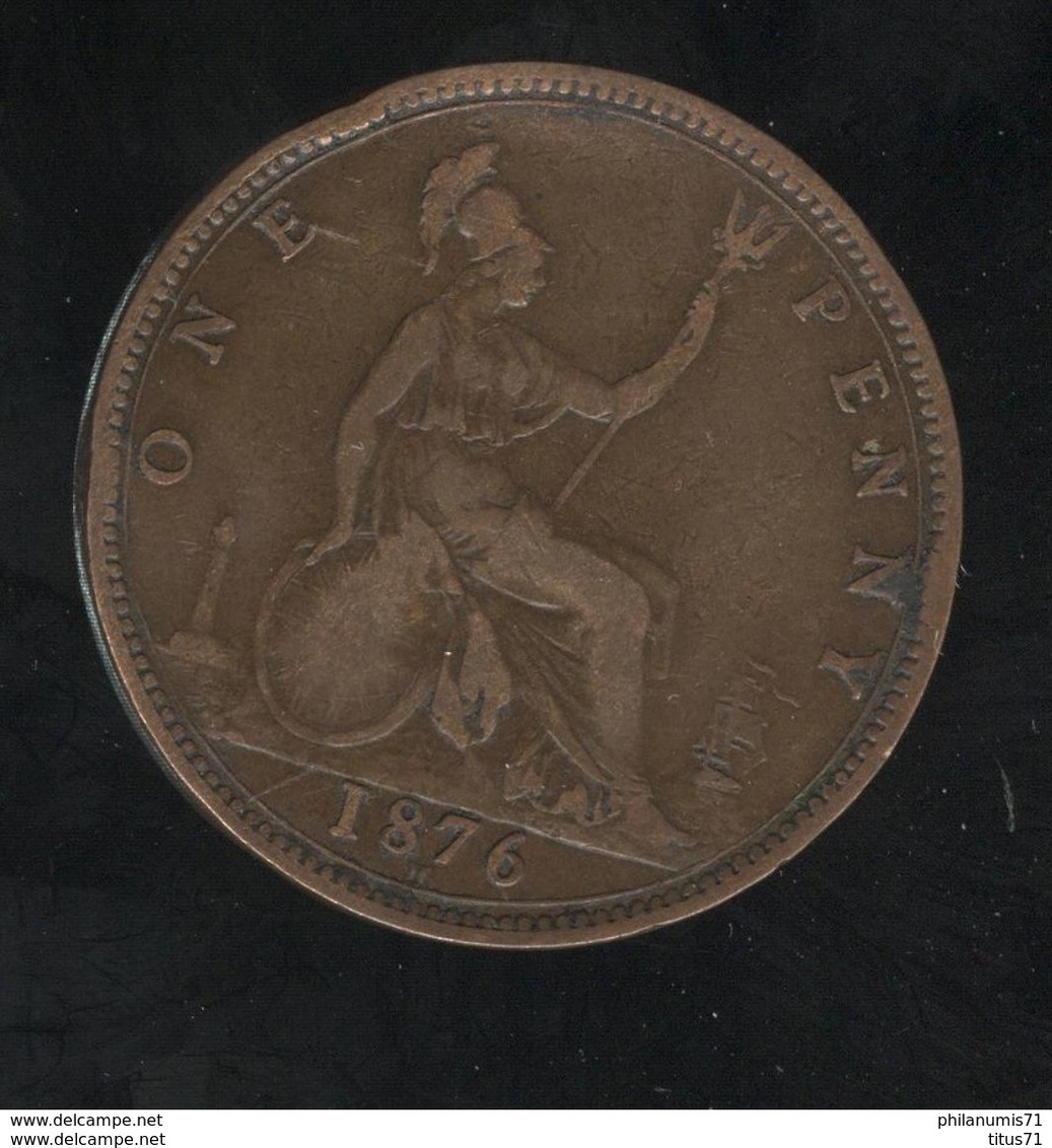 1 Penny Angleterre 1876 Victoria TTB+ - D. 1 Penny