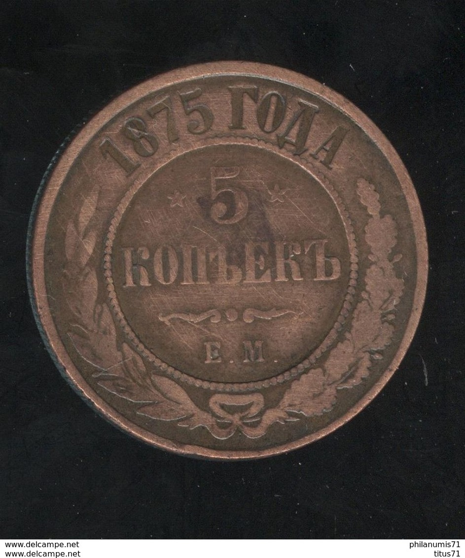 5 Kopecks Russie 1875 TTB - Rusland