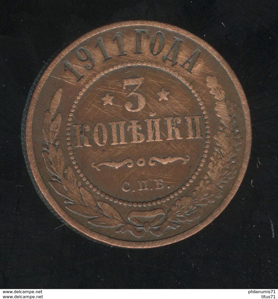 3 Kopecks Russie 1911 TTB+ - Russland